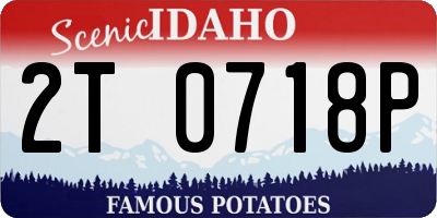 ID license plate 2T0718P