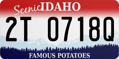 ID license plate 2T0718Q