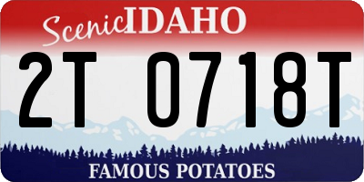 ID license plate 2T0718T
