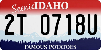 ID license plate 2T0718U