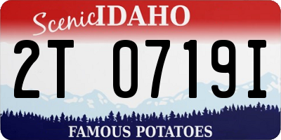 ID license plate 2T0719I