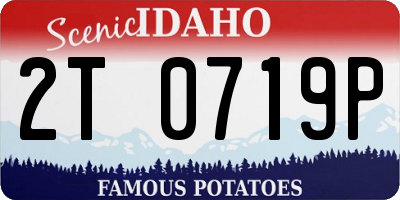 ID license plate 2T0719P