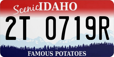 ID license plate 2T0719R