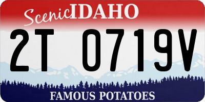 ID license plate 2T0719V