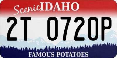 ID license plate 2T0720P