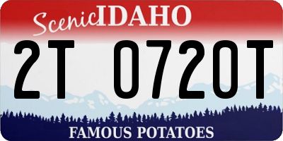 ID license plate 2T0720T