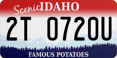 ID license plate 2T0720U