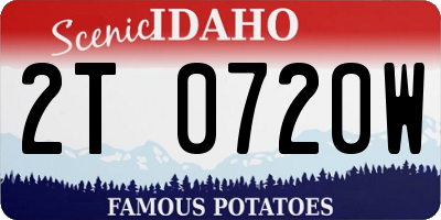 ID license plate 2T0720W