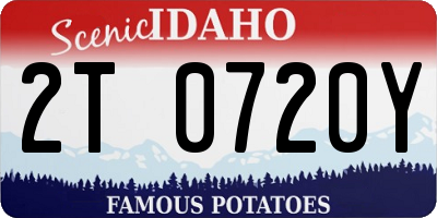 ID license plate 2T0720Y