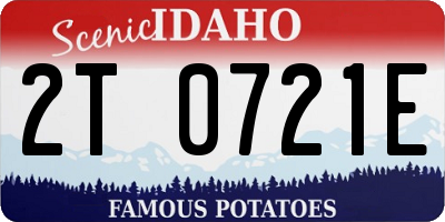 ID license plate 2T0721E