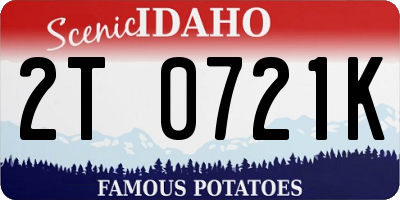 ID license plate 2T0721K