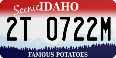 ID license plate 2T0722M
