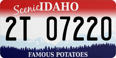 ID license plate 2T0722O