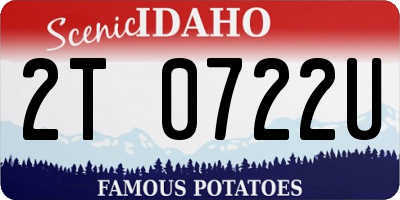 ID license plate 2T0722U