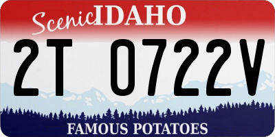 ID license plate 2T0722V