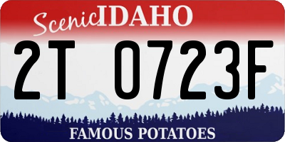 ID license plate 2T0723F