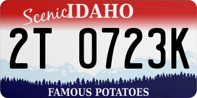 ID license plate 2T0723K