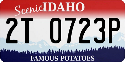 ID license plate 2T0723P