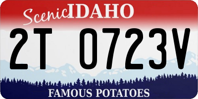 ID license plate 2T0723V