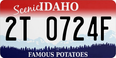 ID license plate 2T0724F