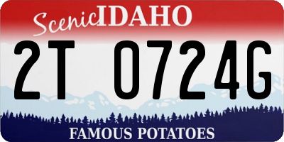 ID license plate 2T0724G