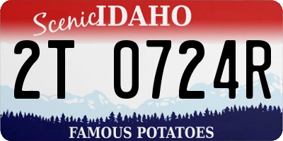 ID license plate 2T0724R