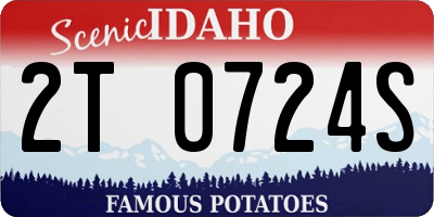 ID license plate 2T0724S