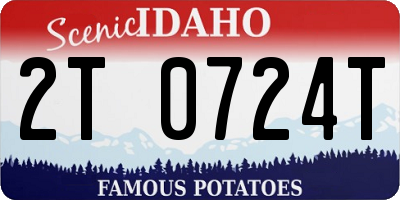 ID license plate 2T0724T