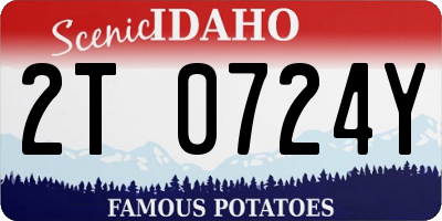 ID license plate 2T0724Y