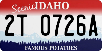 ID license plate 2T0726A