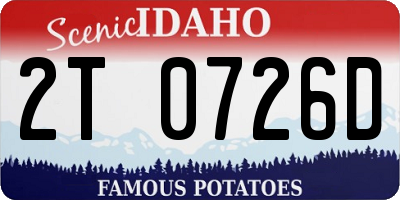 ID license plate 2T0726D
