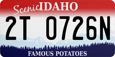 ID license plate 2T0726N