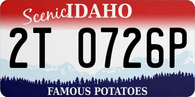 ID license plate 2T0726P