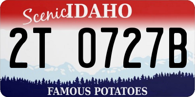 ID license plate 2T0727B