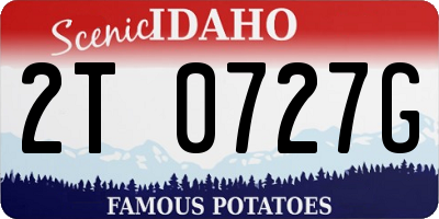 ID license plate 2T0727G