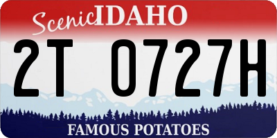 ID license plate 2T0727H