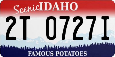 ID license plate 2T0727I