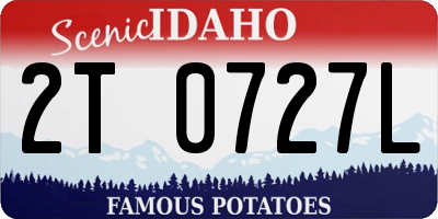 ID license plate 2T0727L