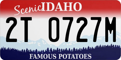 ID license plate 2T0727M