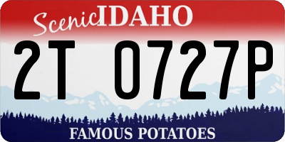ID license plate 2T0727P