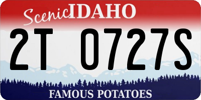 ID license plate 2T0727S