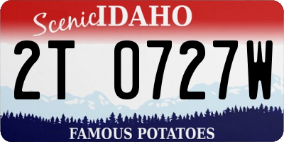 ID license plate 2T0727W