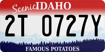 ID license plate 2T0727Y