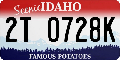 ID license plate 2T0728K