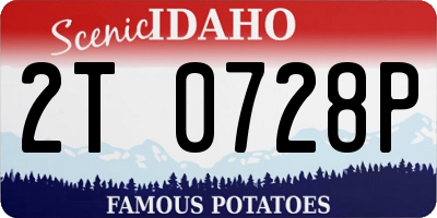 ID license plate 2T0728P
