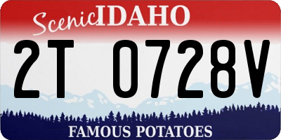 ID license plate 2T0728V