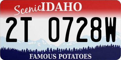 ID license plate 2T0728W