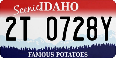ID license plate 2T0728Y