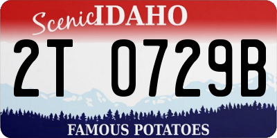 ID license plate 2T0729B