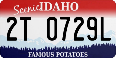 ID license plate 2T0729L
